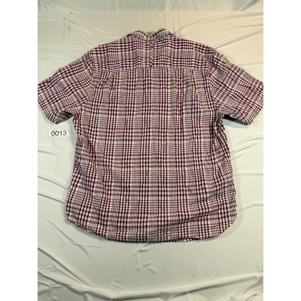 Tommy Bahama Jeans Mens XL Purple Plaid Island Modern Fit Short Sleeve Shirt - Picture 2 of 7